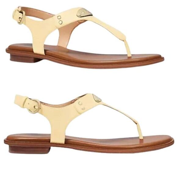 Women's Michael Kors Plate Flat Thong Sandals | Buttercup | 7 - Picture 15 of 16
